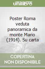 Poster Roma veduta panoramica da monte Mario (1914). Su carta libro