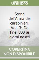 Storia dell'Arma dei carabinieri. Vol. 3: Da fine '800 ai giorni nostri