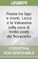 Poesia tra lago e monti. Lecco e la Valsassina nella voce di tredici poeti del Novecento libro