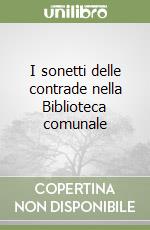 I sonetti delle contrade nella Biblioteca comunale libro