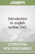 Introduction to english syntax (An)