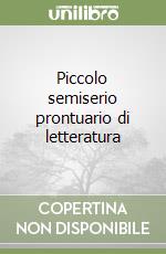 Piccolo semiserio prontuario di letteratura libro