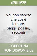 Voi non sapete che cos'è l'amore. Saggi, poesie, racconti libro