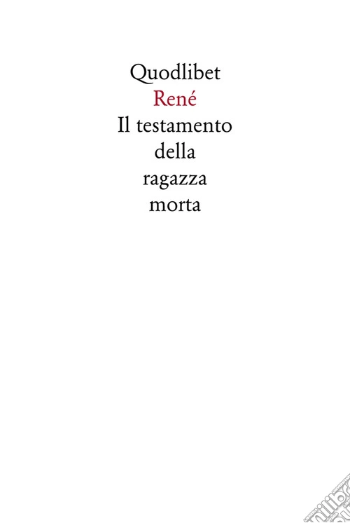 Il testamento della ragazza morta