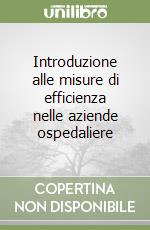 Introduzione alle misure di efficienza nelle aziende ospedaliere libro