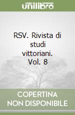 RSV. Rivista di studi vittoriani. Vol. 8 libro