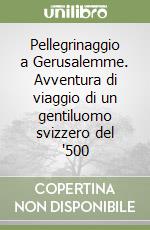 Pellegrinaggio a Gerusalemme. Avventura di viaggio di un gentiluomo svizzero del '500 libro