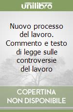 Nuovo processo del lavoro. Commento e testo di legge sulle controversie del lavoro libro