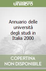 Annuario delle università degli studi in Italia 2000 libro