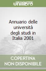 Annuario delle università degli studi in Italia 2001 libro