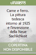 Carne e ferro. La pittura tedesca intorno al 1925 e l'invenzione della Neue Sachlichkeit libro