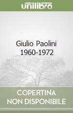 Giulio Paolini 1960-1972 libro