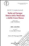 Italia ed Europa. Storia della medicina e della Croce Rossa libro