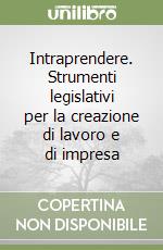 Intraprendere. Strumenti legislativi per la creazione di lavoro e di impresa libro