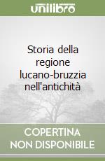 Storia della regione lucano-bruzzia nell'antichità libro