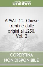APSAT 11. Chiese trentine dalle origini al 1250. Vol. 2 libro