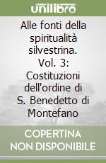 Alle fonti della spiritualità silvestrina. Vol. 3: Costituzioni dell'ordine di S. Benedetto di Montefano libro