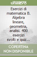 Esercizi di matematica B. Algebra lineare, geometria, analisi. 400 esercizi svolti e quiz per l'autovalutazione libro