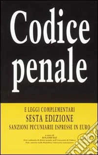Codice penale. Sanzioni pecuniarie espresse in euro libro