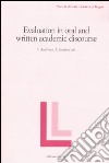 Evaluation in oral and written academic discourse libro