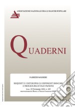 Requisiti e criteri per gli esponenti bancari e procedura di valutazione. D.M. 23 novembre 2020, n.169 libro