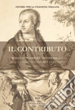 Il contributo. Rivista di filosofia e scienze sociali (2021). Vol. 1-2-3: Gennaio-dicembre libro