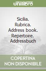 Sicilia. Rubrica. Address book. Repertoire. Addressbuch libro