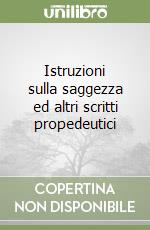 Istruzioni sulla saggezza ed altri scritti propedeutici libro