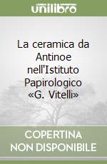 La ceramica da Antinoe nell'Istituto Papirologico «G. Vitelli» libro