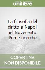 La filosofia del diritto a Napoli nel Novecento. Prime ricerche libro