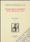 Nuovi testi pratesi. Dalle origini al 1320 libro