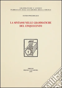 La sintassi nelle grammatiche del cinquecento