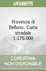 Provincia di Belluno. Carta stradale 1:170.000 libro