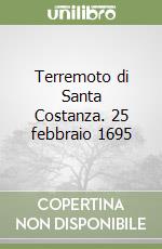 Terremoto di Santa Costanza. 25 febbraio 1695 libro