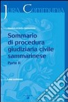 Sommario di procedura giudiziaria civile sammarinese. Vol. 2 libro