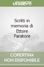 Scritti in memoria di Ettore Paratore