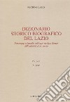 Dizionario storico biografico del Lazio libro