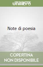 Note di poesia libro