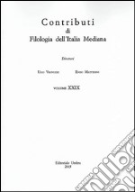 Contributi di filologia dell'Italia mediana (2015). Vol. 29 libro