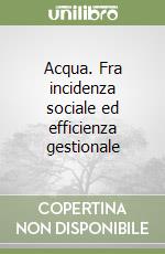 Acqua. Fra incidenza sociale ed efficienza gestionale libro