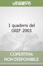 I quaderni del GRIF 2003 libro