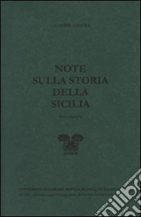 Note sulla storia della Sicilia libro