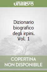 Dizionario biografico degli irpini. Vol. 1 libro