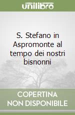 S. Stefano in Aspromonte al tempo dei nostri bisnonni libro