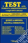 Il test nella pubblica amministrazione e negli enti locali libro