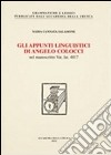 Gli appunti linguistici di Angelo Colocci. Nel ms. Vat. lat. 4817 libro