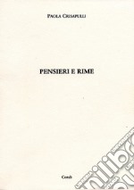 Pensieri e rime libro