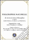 Philosophie naturelle libro