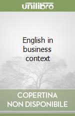 English in business context libro