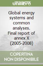 Global energy systems and common analyses. Final report of annex X (2005-2008)